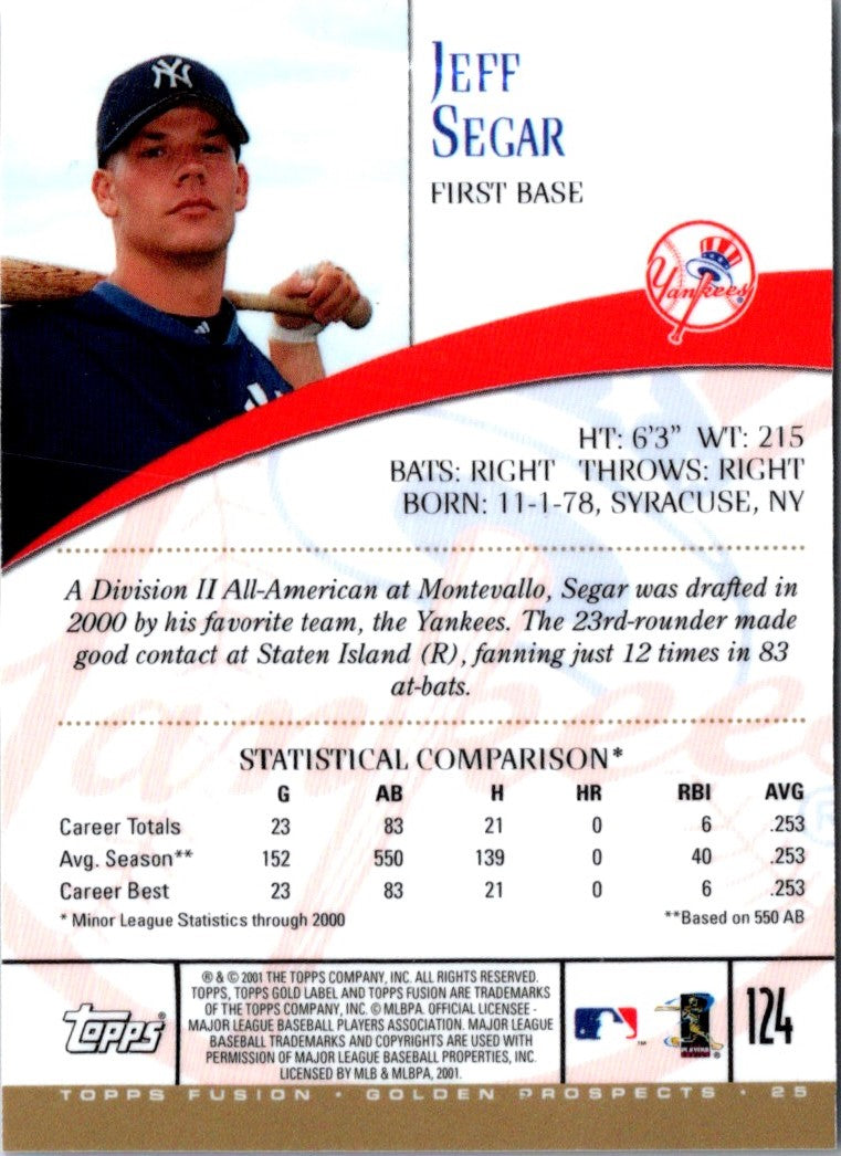 2001 Topps Fusion Jeff Segar