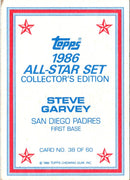 1986 Topps Glossy Send-Ins Steve Garvey