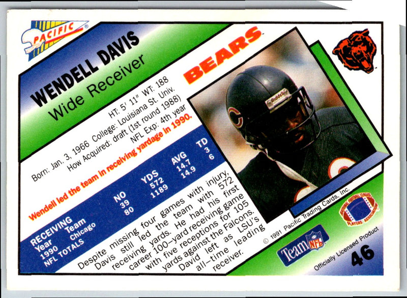 1991 Pacific Wendell Davis #46