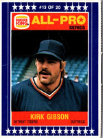 1986 Burger King All-Pro Series Kirk Gibson #13