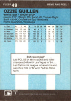 1986 Fleer Star Stickers Ozzie Guillen #49