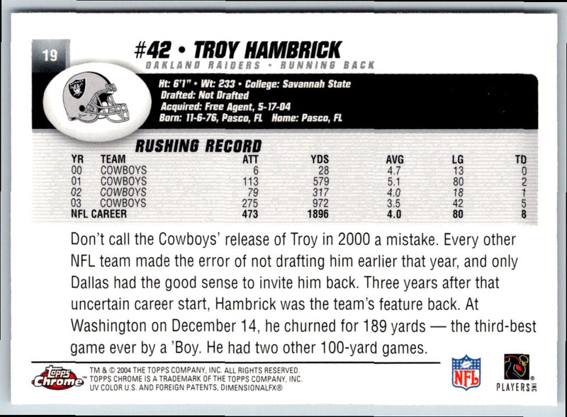 2004 Topps Chrome Troy Hambrick