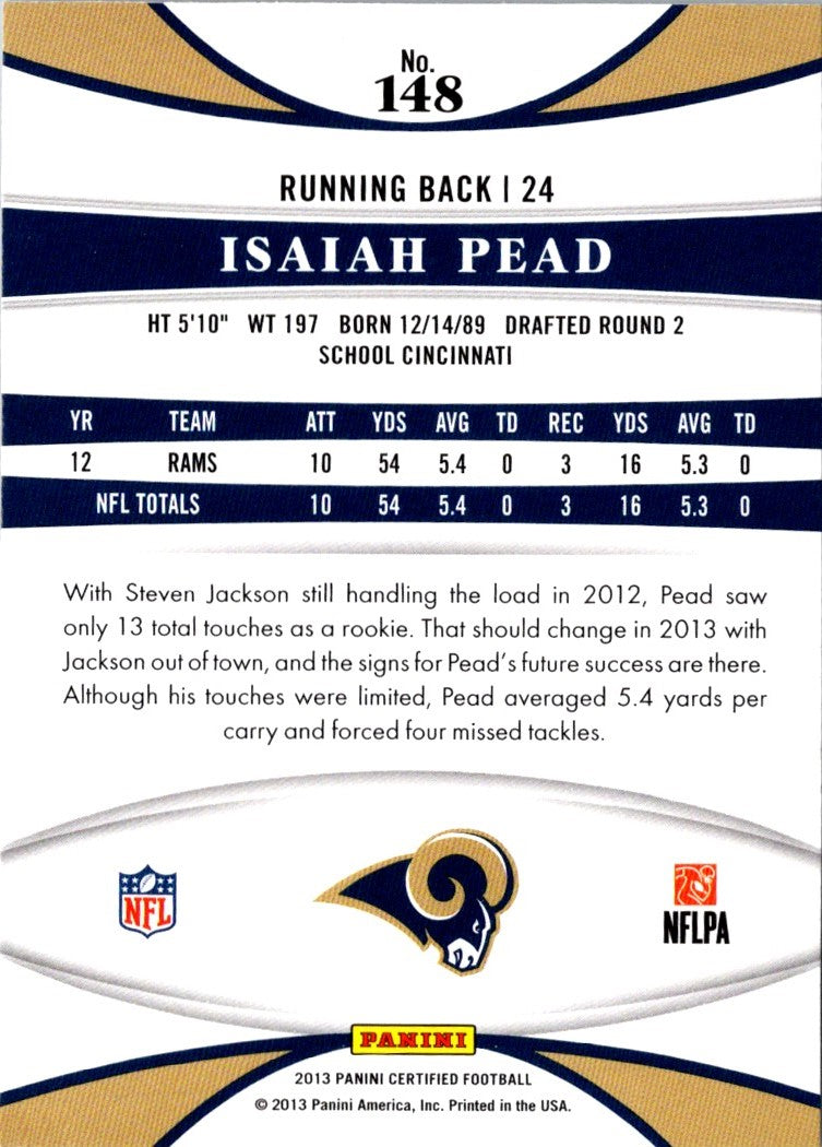 2013 Panini Certified Isaiah Pead