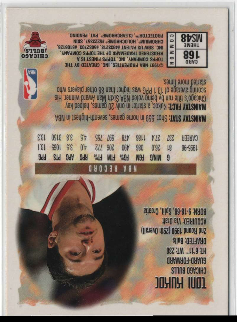 1997 Topps Toni Kukoc