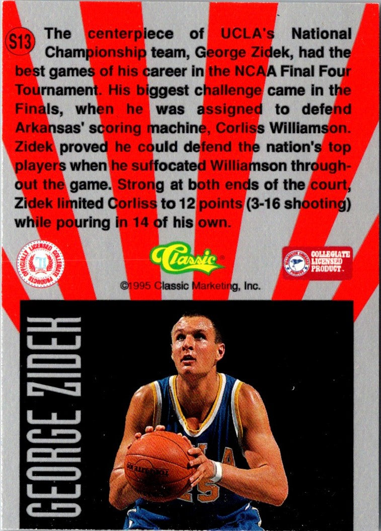 1995 Classic Autograph Edition George Zidek