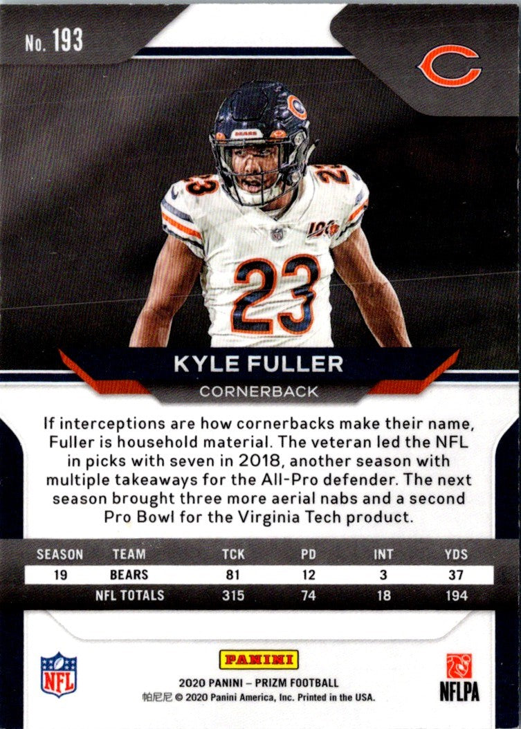 2020 Panini Kyle Fuller