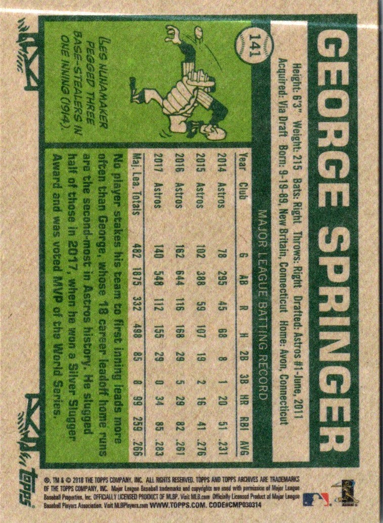 2018 Topps Archives George Springer