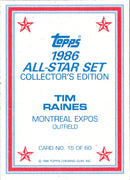 1986 Topps Glossy Tim Raines