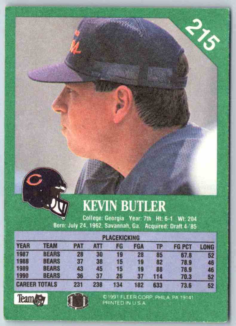1991 Fleer Ultra Kevin Butler