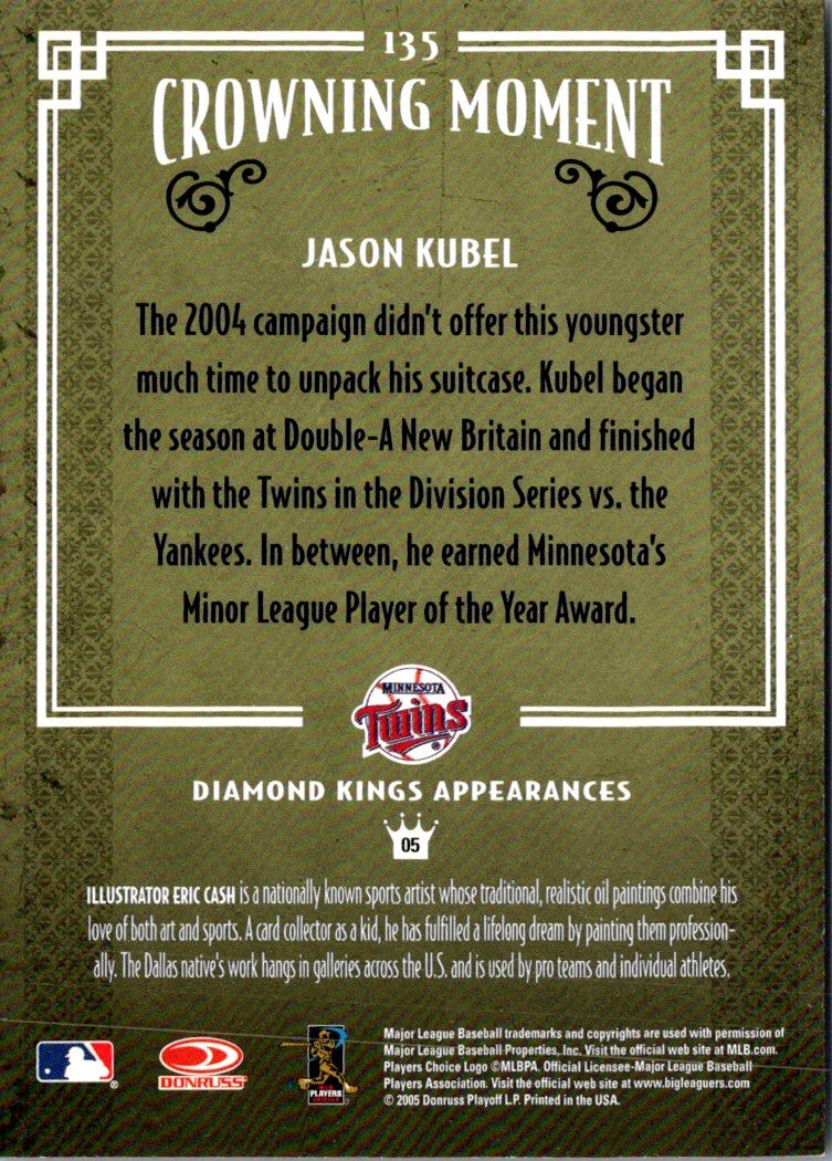 2005 Donruss Diamond Kings Jason Kubel