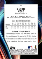 2018 Bowman Platinum Gerrit Cole #96
