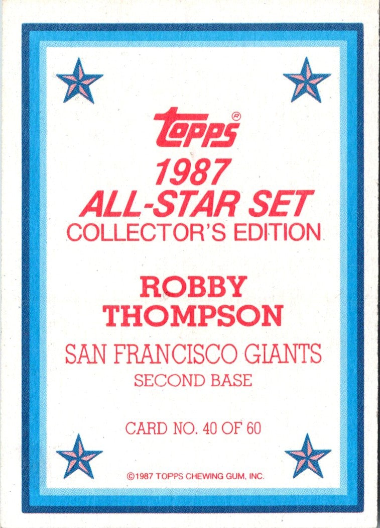 1987 Topps Glossy Robby Thompson