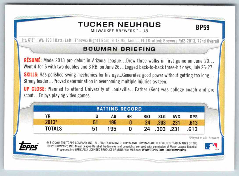 2014 Bowman Tucker Neuhaus