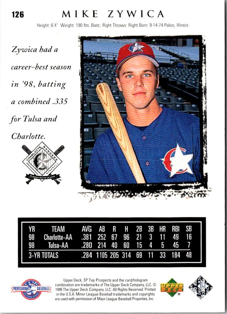 1999 SP Top Prospects Mike Zywica