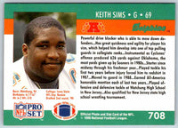 1992 Proset Keith Sims #708
