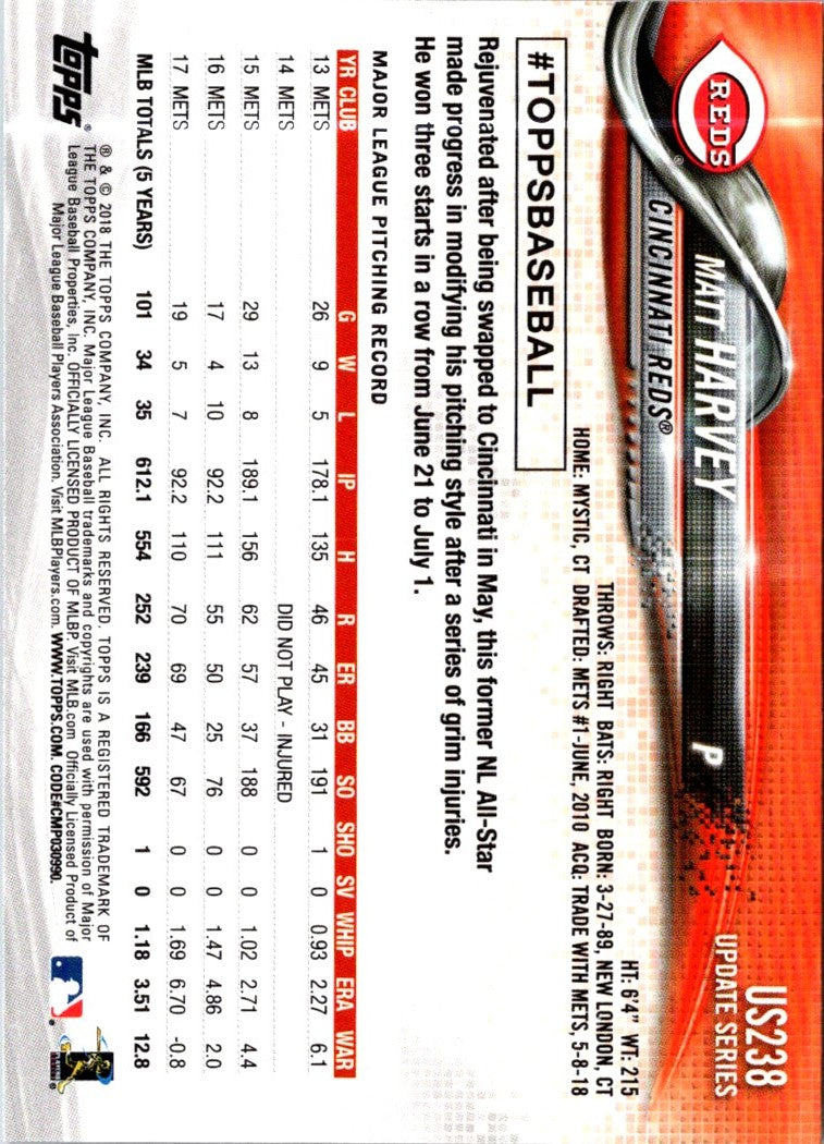 2018 Topps Matt Harvey