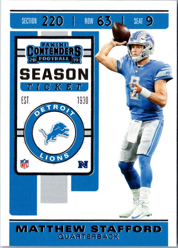 2018 Panini Playoff Matthew Stafford #63