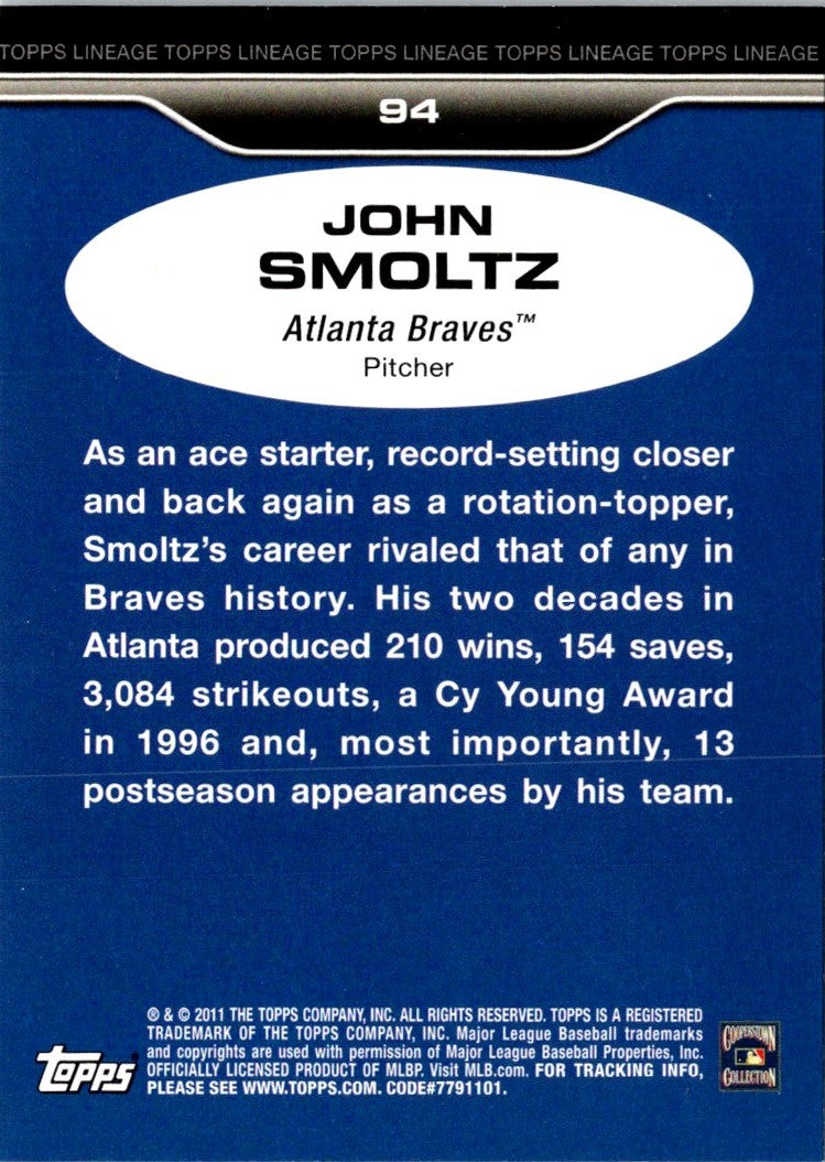 2011 Topps Lineage John Smoltz