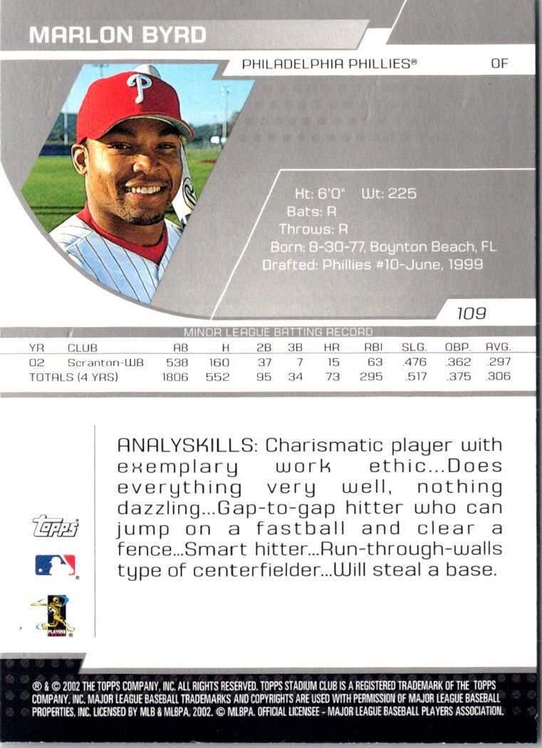 2003 Stadium Club Marlon Byrd