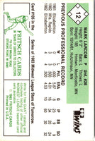 1983 Fritsch Wisconsin Rapids Twins Mark Larcom #12