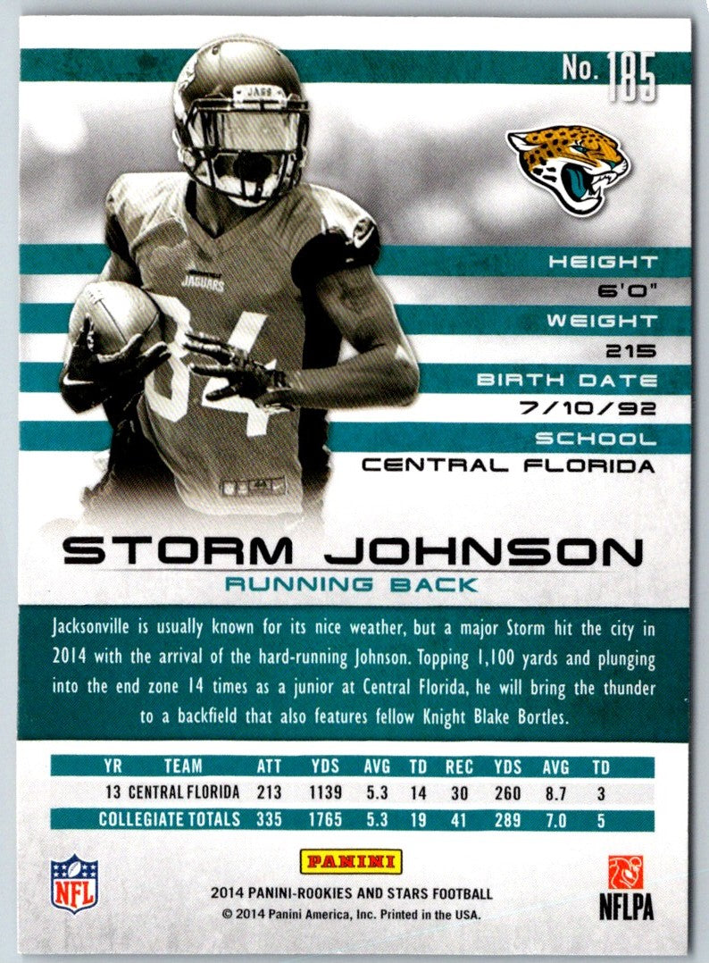 2014 Panini Rookies & Stars Longevity Gold Storm Johnson