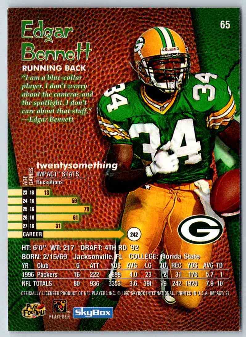 1997 Score Board Sb Edgar Bennett