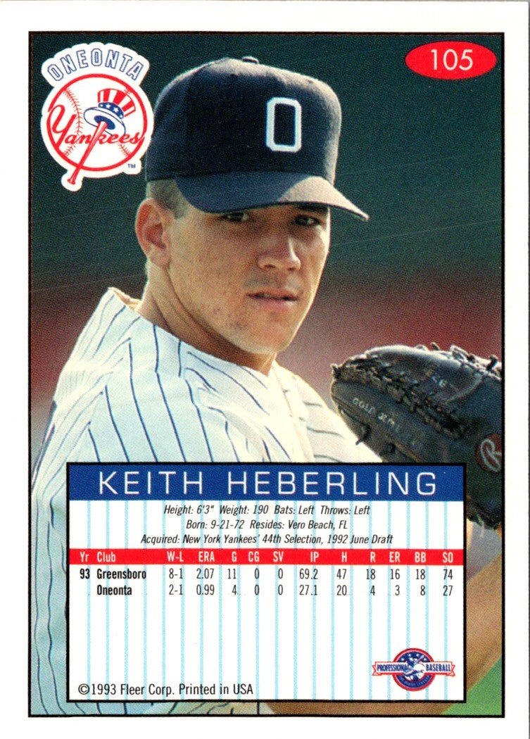 1993 Fleer Excel Keith Heberling