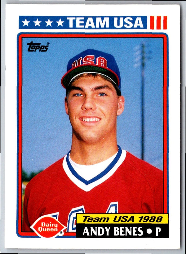 1992 Topps Dairy Queen Team USA Andy Benes #13