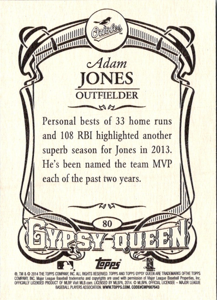 2014 Topps Gypsy Queen Adam Jones