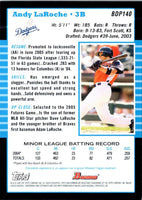 2005 Bowman Chrome Draft Picks & Prospects Andy LaRoche #BDP140