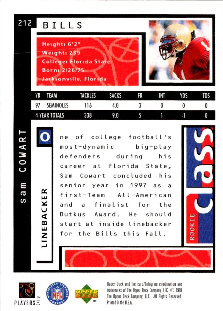1998 UD Choice Sam Cowart