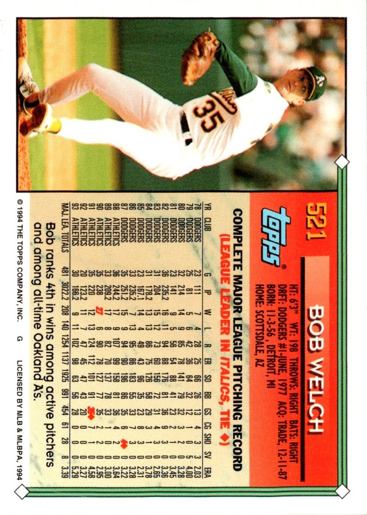 1994 Topps Bob Welch