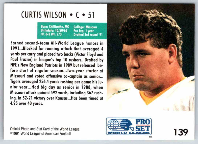 1991 Proset World League Curtis Wilson