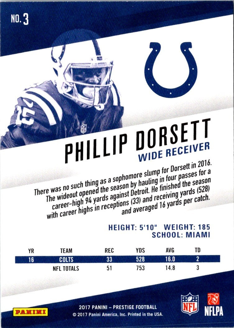 2017 Panini Prestige Phillip Dorsett