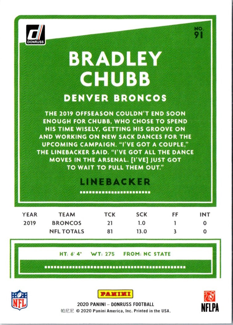 2019 Donruss Bradley Chubb