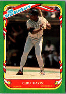 1987 Fleer Star Stickers Chili Davis