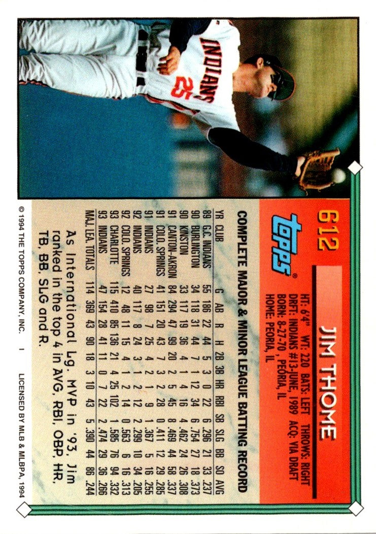 1994 Topps Jim Thome