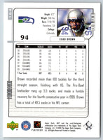 2000 Upper Deck MVP Silver Script Chad Brown #164