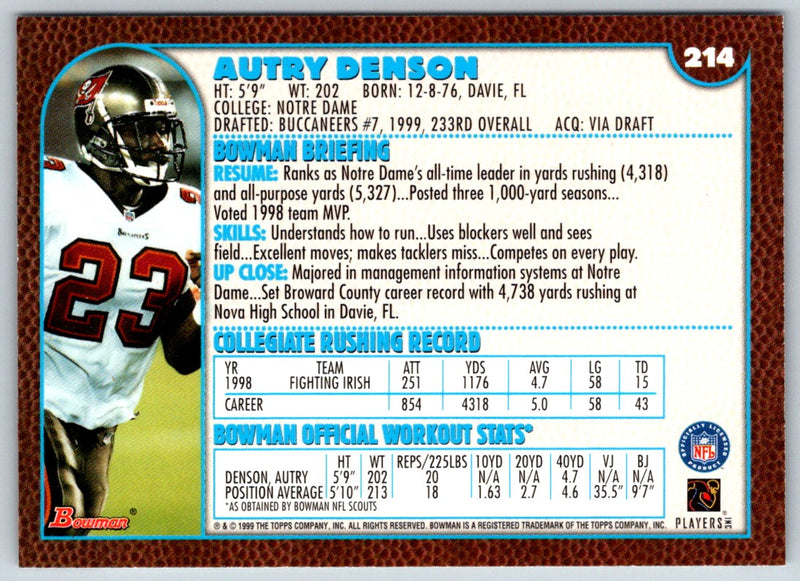 1999 Bowman Autry Denson