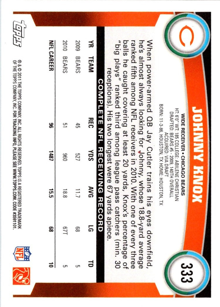 2011 Topps Johnny Knox