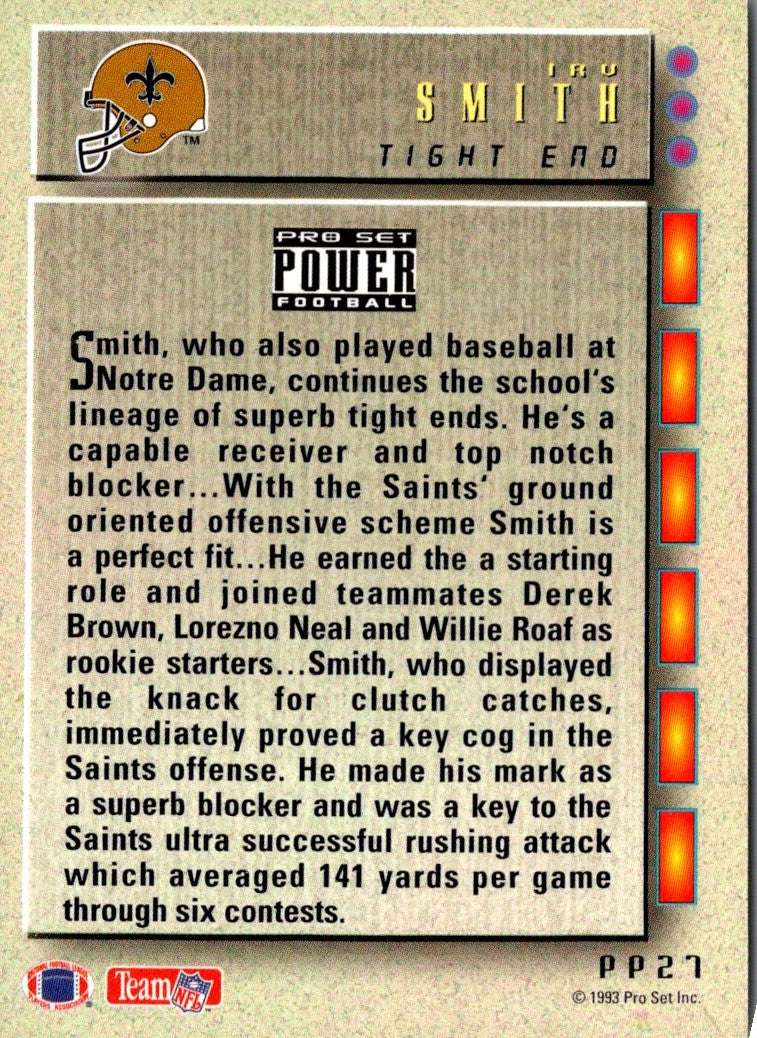 1993 Pro Set Power Update Prospects Irv Smith