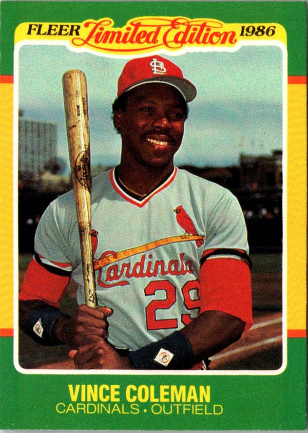 1986 Fleer Limited Edition Vince Coleman #11