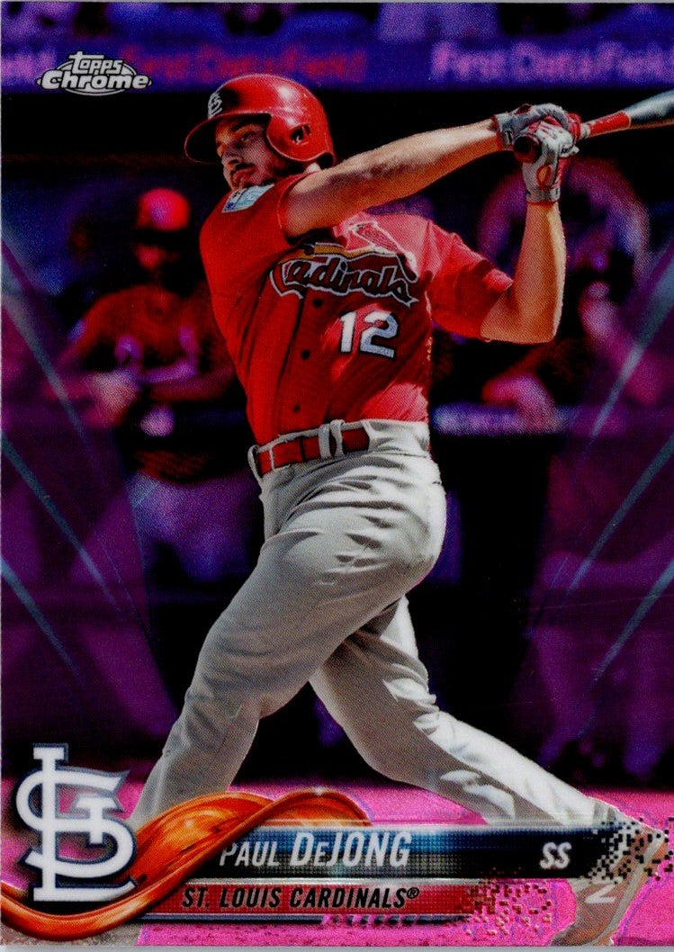 2018 Topps Chrome Pink Refractor Paul DeJong