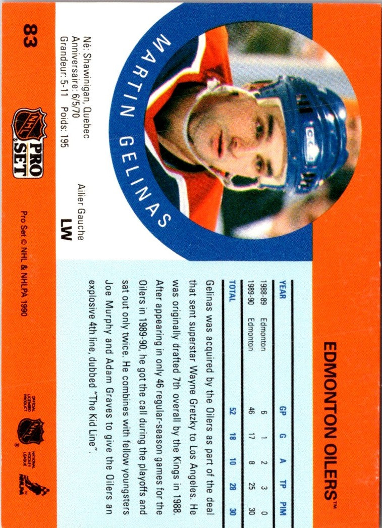 1990 Pro Set Martin Gelinas