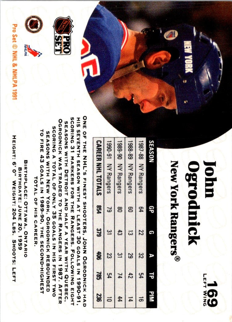 1991 Pro Set John Ogrodnick