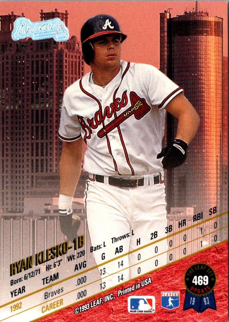 1993 Leaf Ryan Klesko