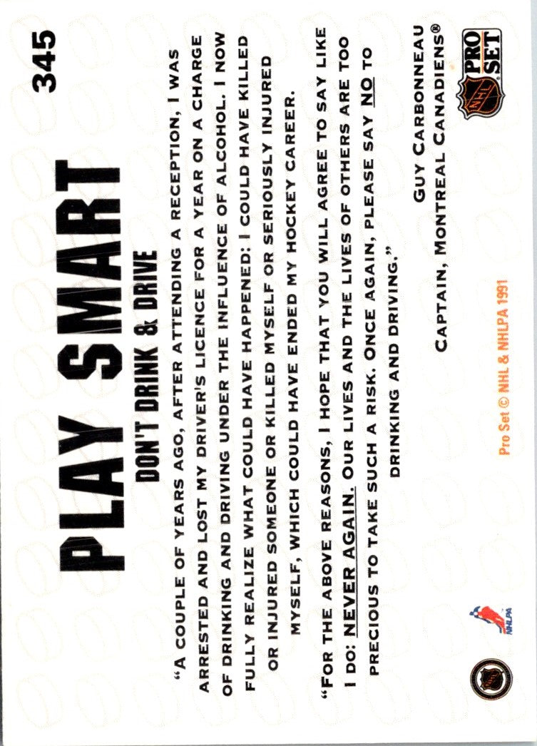 1991 Pro Set Guy Carbonneau