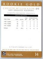1992 Pro Line Portraits Rookie Gold Chester McGlockton #14