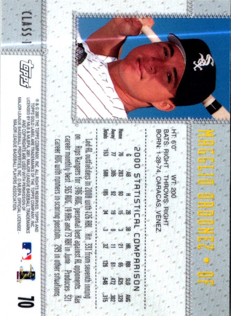 2001 Topps Gold Label Magglio Ordonez