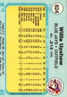 1982 Fleer Willie Upshaw #624